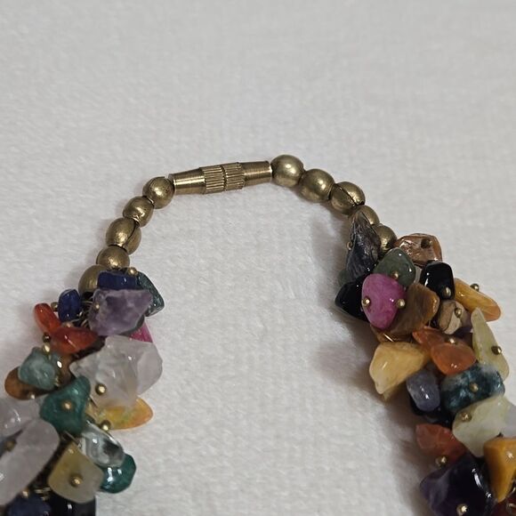Handmade Multiple Semi Precious Stone Necklace - Picture 2 of 8